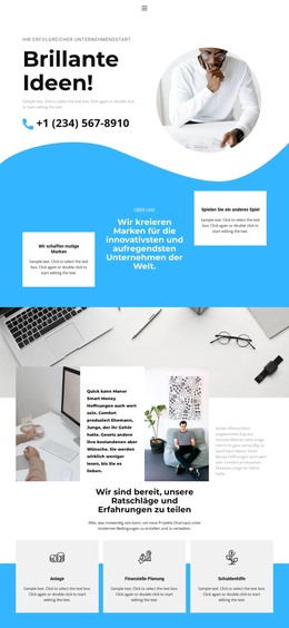 HTML-Landingpage Für Hochwertiger Service