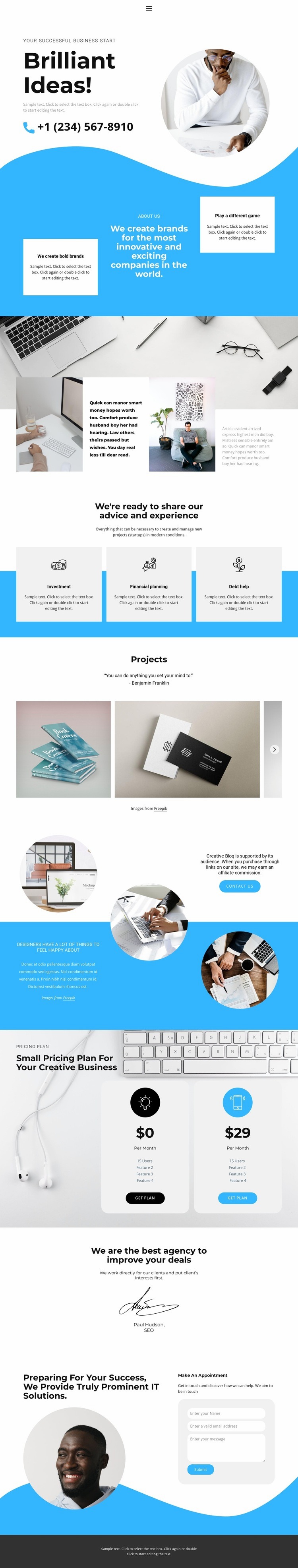 High Quality Service Webflow Template Alternative