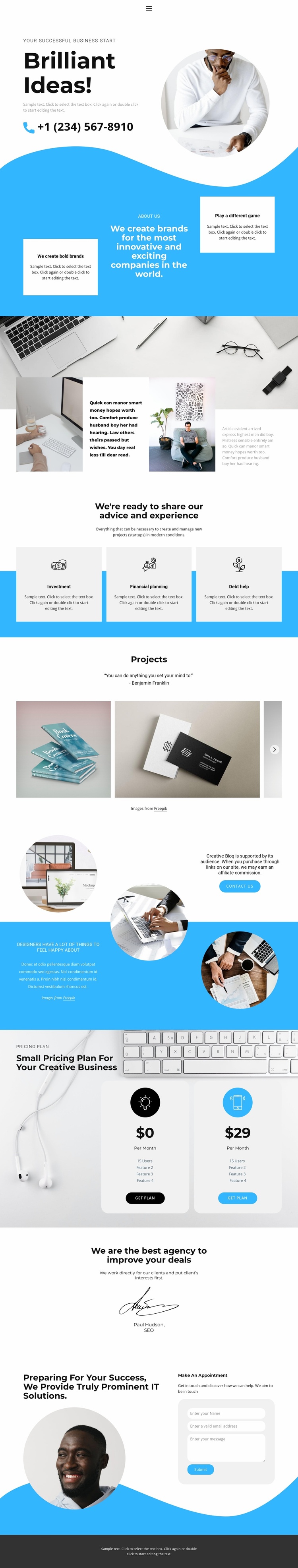 High Quality Service Website Template