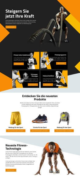 Steigern Sie Ihre Kraft Mit Sport - Design HTML Page Online