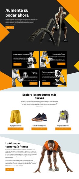Aumenta Tu Poder Con Los Deportes - Design HTML Page Online