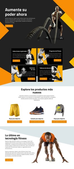 Aumenta Tu Poder Con Los Deportes Plantilla De Sitio Web CSS Gratuita