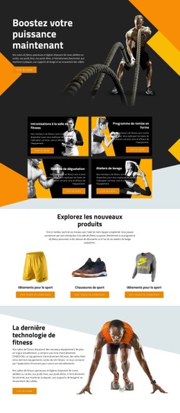 Boostez Votre Puissance Avec Le Sport Modèle De Site Web CSS Gratuit