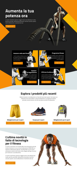 Aumenta La Tua Potenza Con Lo Sport - Tema WordPress Personalizzato