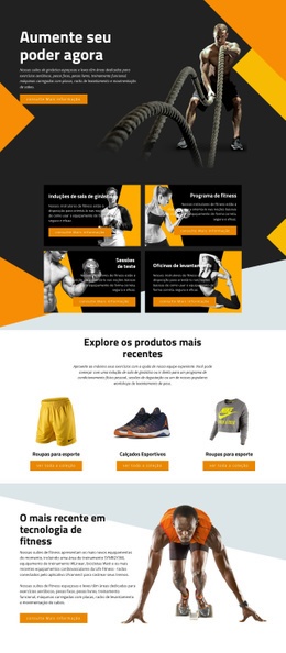 Aumente Seu Poder Com Esportes - Maquete De Site Para Qualquer Dispositivo