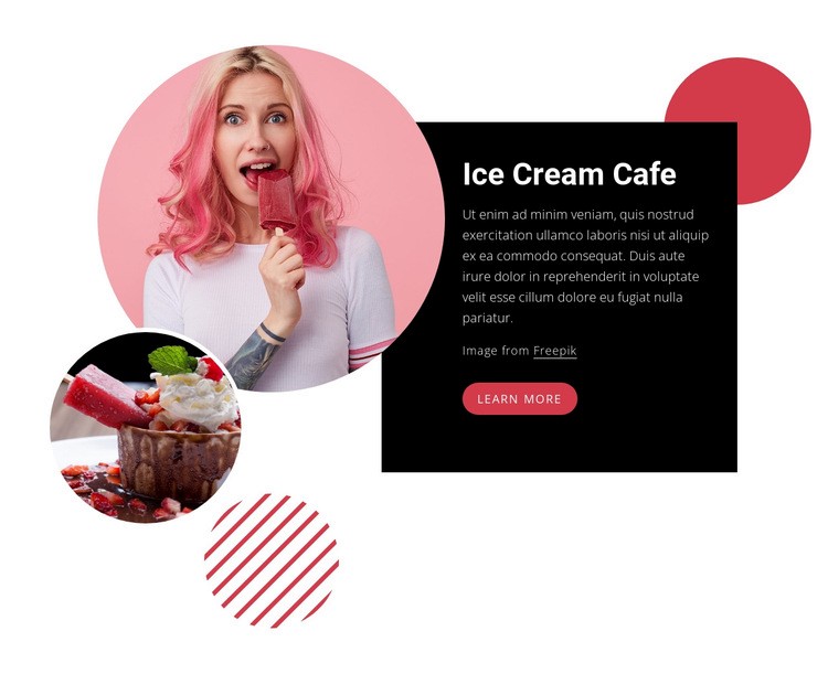 Excellent ice cream Homepage Design
