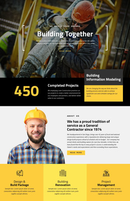 Building Constructions Simple CSS Template