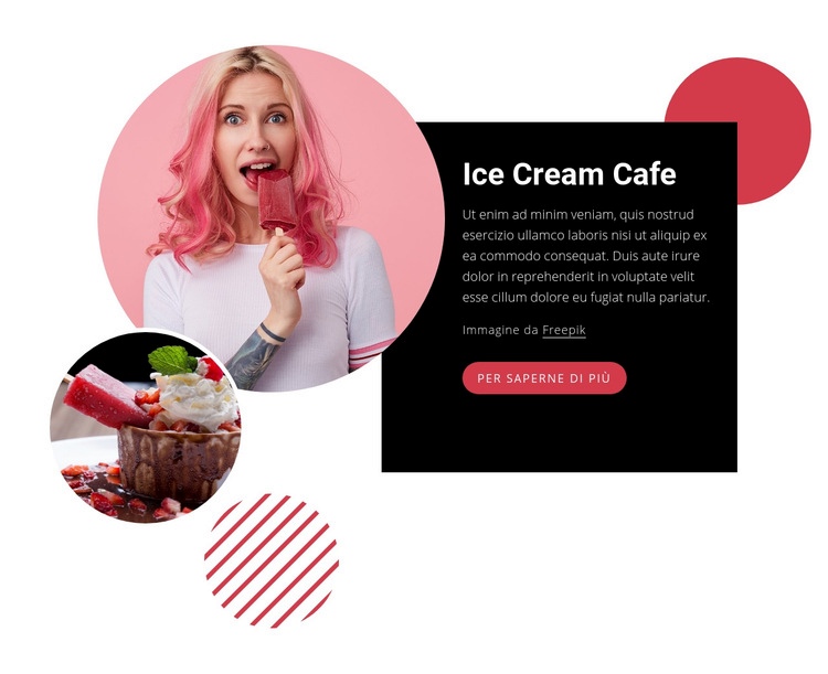 Ottimo gelato Mockup del sito web