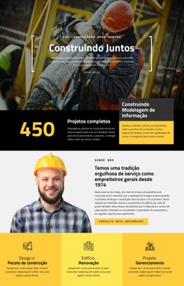 Construções De Edifícios - Página De Destino Gratuita