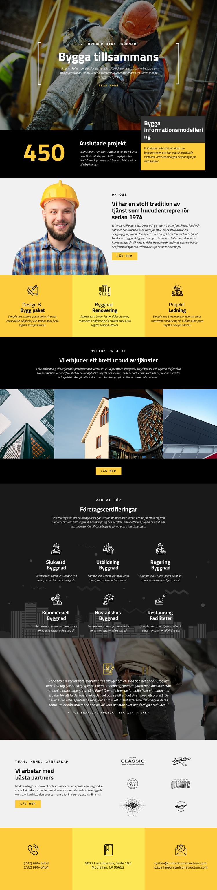 Byggnadskonstruktioner CSS -mall