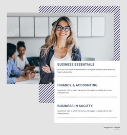 Finance Courses - Drag & Drop Web Page Design