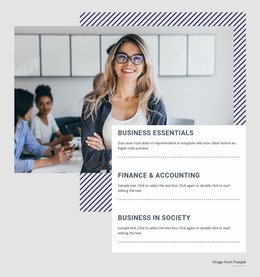 Finance Courses Website Mockup