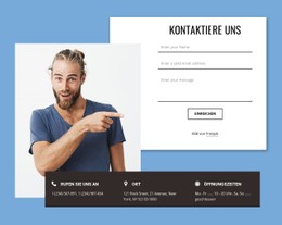 Kontaktformular Mit Überlappenden Elementen Saubere Und Minimale Vorlage