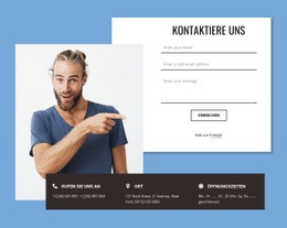Kontaktformular Mit Überlappenden Elementen Website-Design