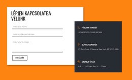 Kapcsolattartás Velünk - Ingyenes Sablon