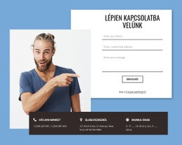 Kapcsolatfelvételi Űrlap Átfedő Elemekkel – Üzleti Prémium Webhelysablon