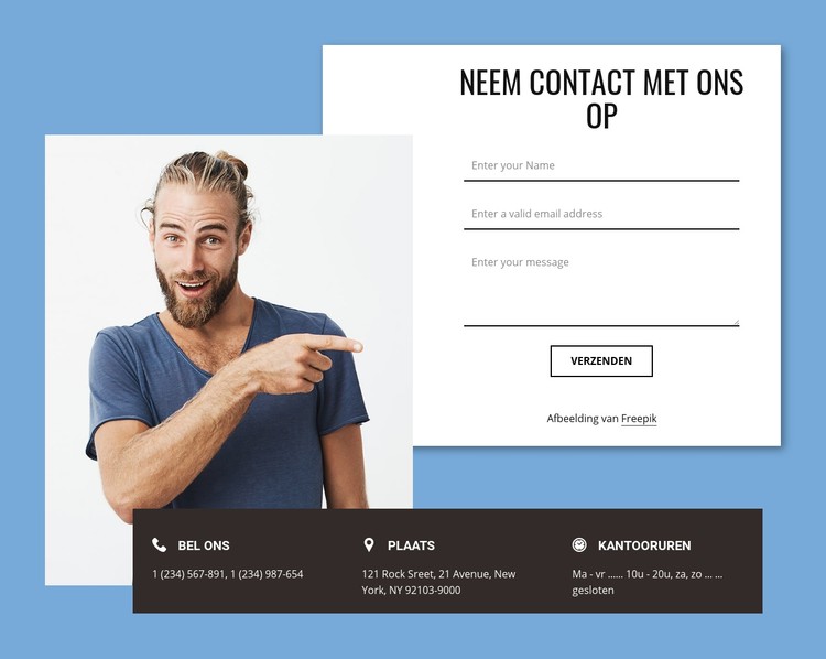 Contactformulier met overlappende elementen CSS-sjabloon