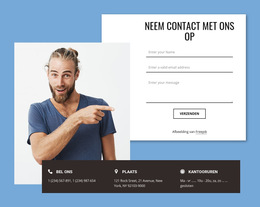 Contactformulier Met Overlappende Elementen - Sjabloon Voor Zakelijke Premiumwebsites