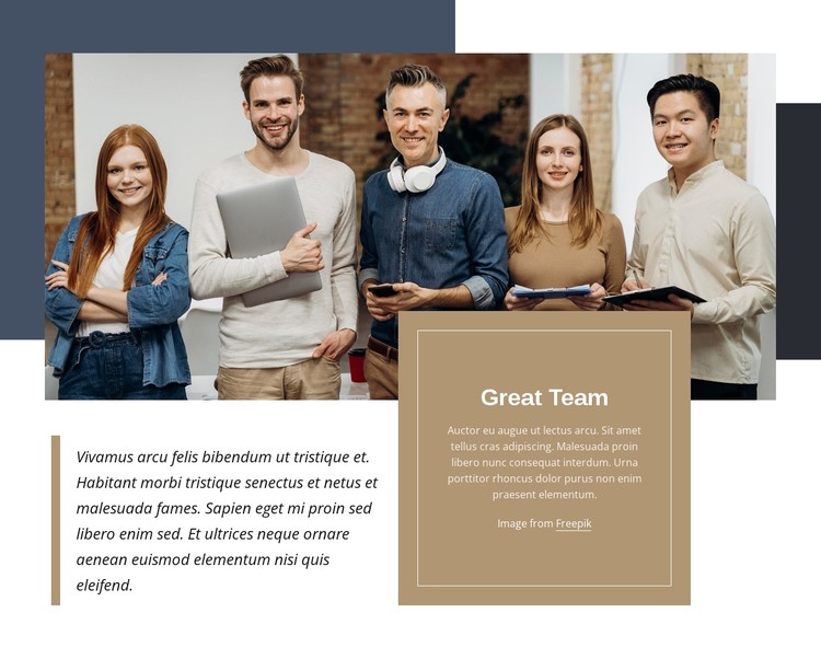 Great team CSS Template