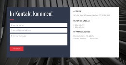 Kontaktformular Mit Hintergrund - Professionelles Website-Design