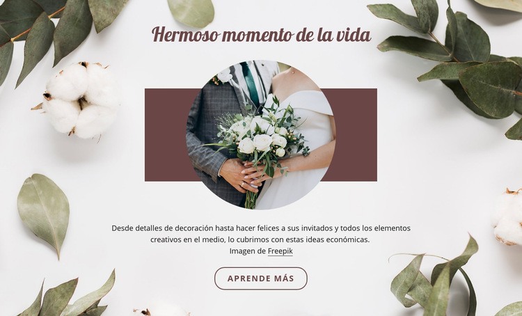 Hermoso momento de la vida Plantillas de creación de sitios web