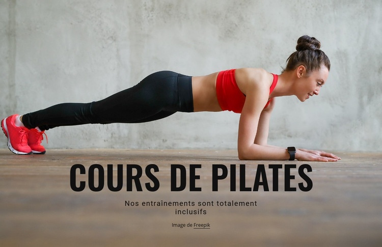 Cours de Pilates Maquette de site Web