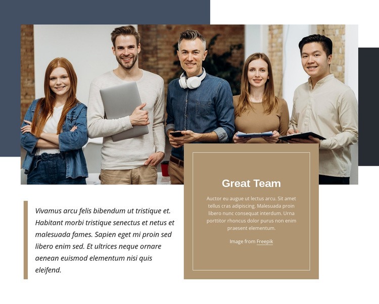 Great team Homepage Design