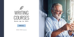 Writing Courses Landing Page
