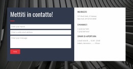 Modulo Di Contatto Con Sfondo - Progettazione Di Siti Web Professionali