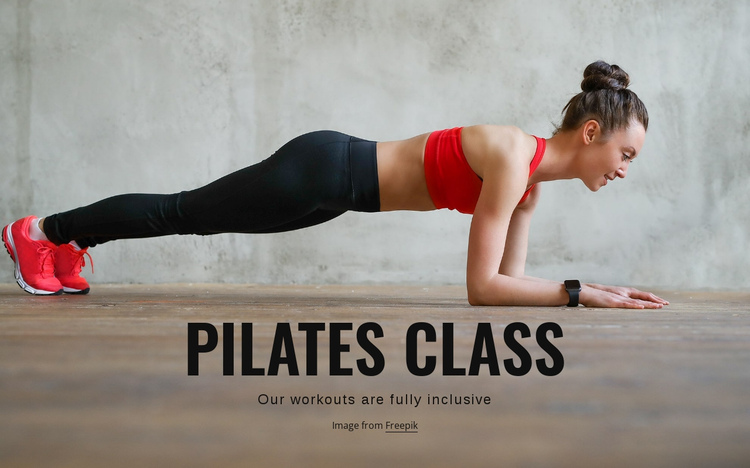 Pilates class One Page Template