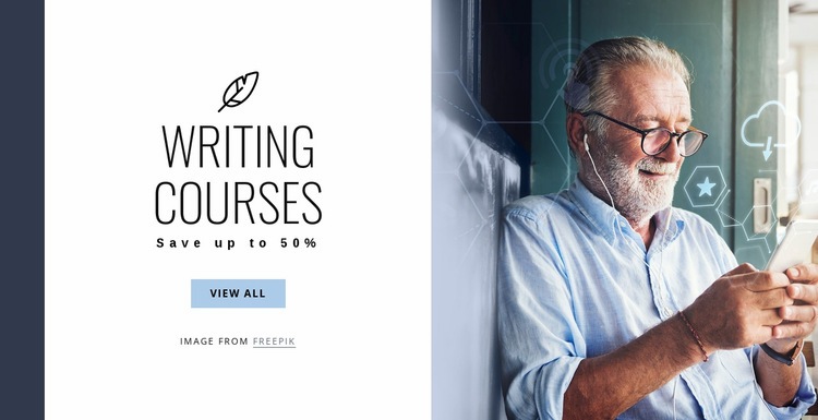 Writing courses Squarespace Template Alternative