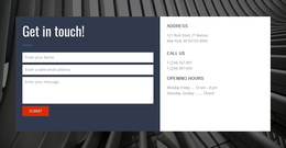 Contact Form With Background - Website Template