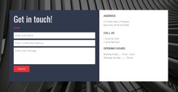 Contact Form With Background Web Page Design