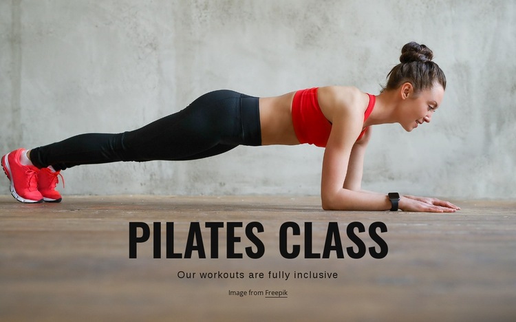 Pilates class Webflow Template Alternative