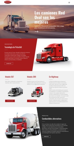 Transporte De Camión Ovalado Rojo - Website Creator HTML