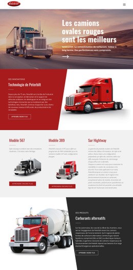 Transport Par Camion Ovale Rouge – Modèle Réactif HTML5