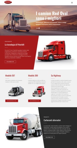 Trasporta Camion Ovale Rosso - Semplice Costruttore Di Siti Web