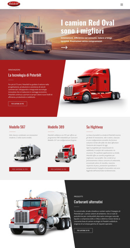 Splendido Tema WordPress Per Trasporta Camion Ovale Rosso