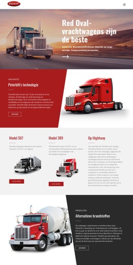 Rood Ovaal Vrachtwagentransport Sjabloon HTML CSS Responsief