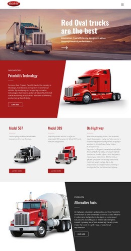 Röd Oval Lastbilstransport - Website Creator HTML