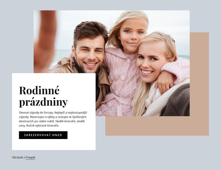 Rodinné prázdniny Šablona CSS