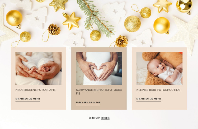 Neugeborenen- und Babyfotografie HTML-Vorlage