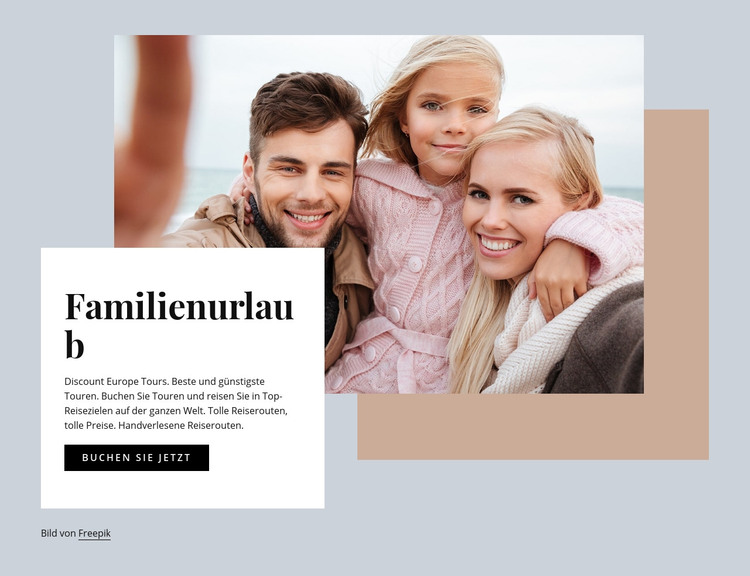 Familienurlaub HTML-Vorlage