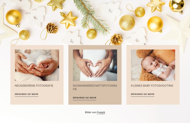 Neugeborenen- und Babyfotografie HTML5-Vorlage