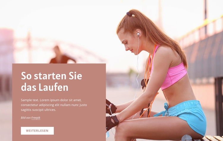 Wie fange ich an zu laufen? Website-Modell