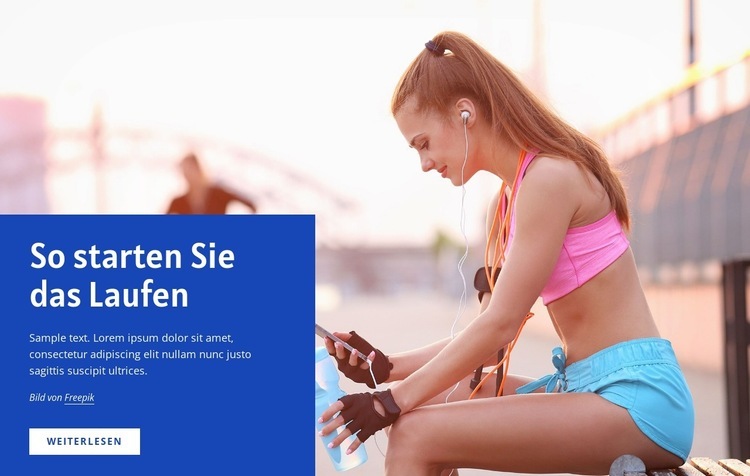 Wie fange ich an zu laufen? Landing Page