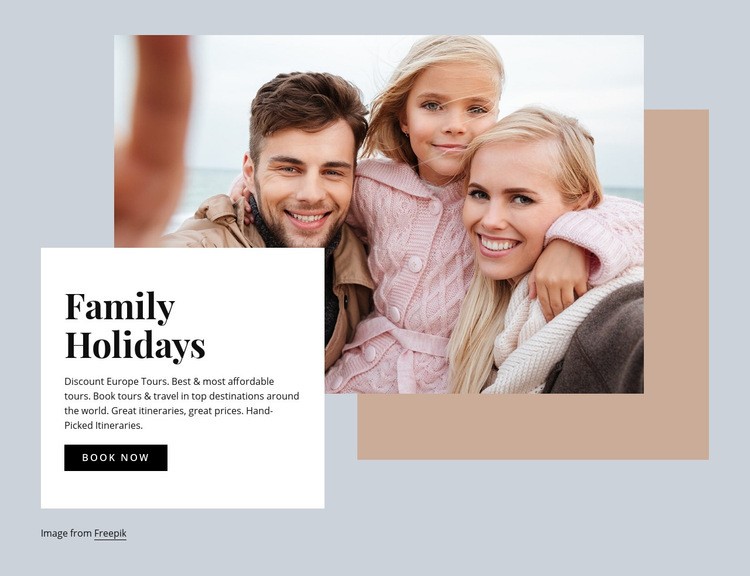 Family holidays Elementor Template Alternative