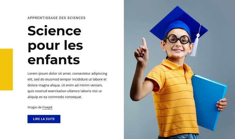 Cours de science pour enfants Modèles de constructeur de sites Web