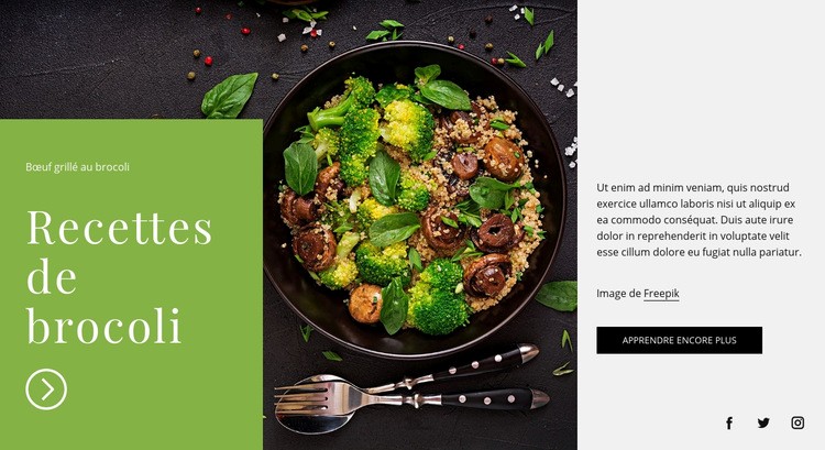 Recettes de brocoli Créateur de site Web HTML