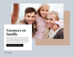 Conception HTML Pour Vacances En Famille